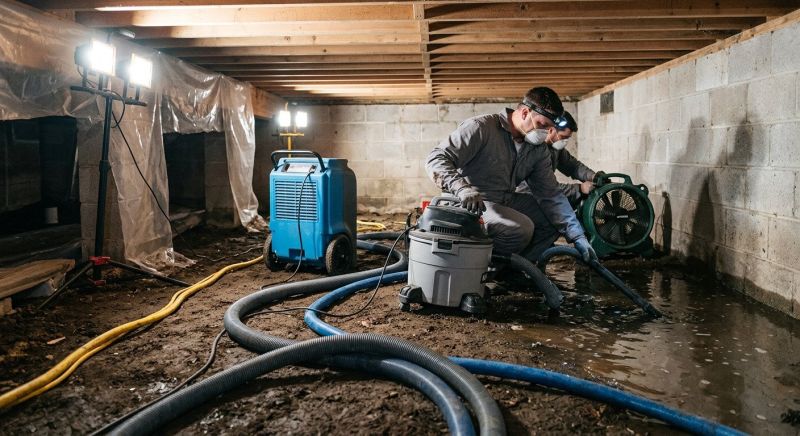 Crawlspace Water Restoration in Santa Rosa, CA