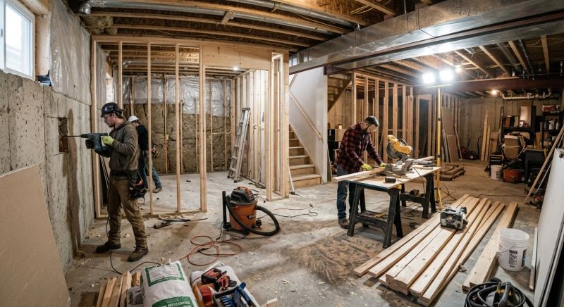 Finished Basement Renovation in Alpharetta, GA