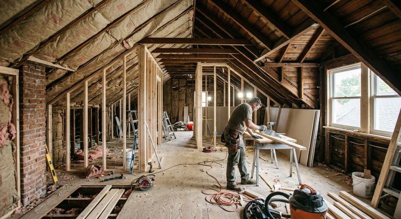 Attic Apartment Construction in Conroe, TX