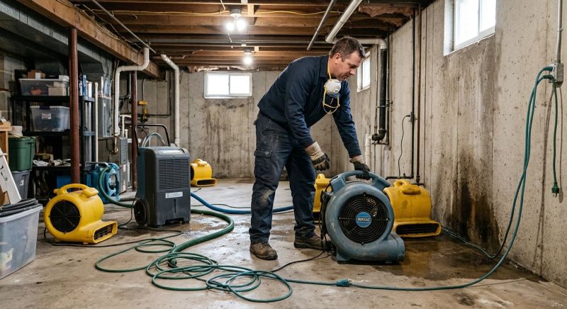 Basement Drying in Napa, CA