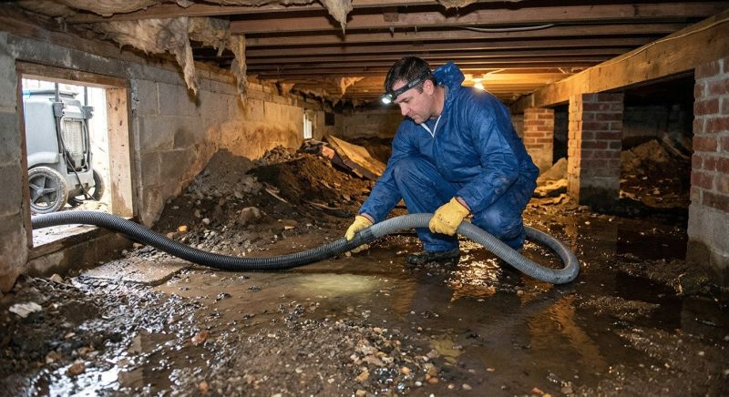 Crawlspace Water Cleanup in Santa Rosa, CA