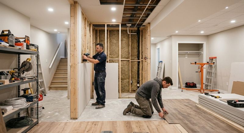Finished Basement Renovation in Alpharetta, GA