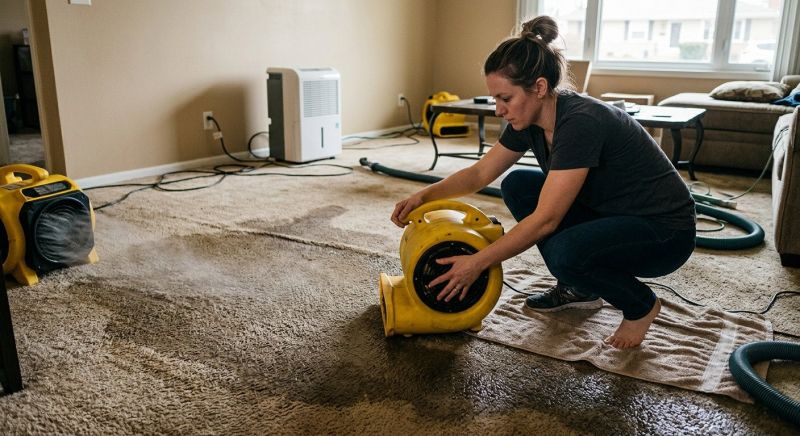 Wet Carpet Drying in Wilmington, NC